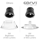 CORVI LED Flat3 6W Round Ceiling Light | Dimmable & Backlit |  White 5700K | Slim Driverless LED Panel with Junction Box | Ideal for False Ceilings & Home Use (Pack of 10)