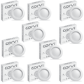 CORVI LED Flat3 6W Round Ceiling Light | Dimmable & Backlit |  White 5700K | Slim Driverless LED Panel with Junction Box | Ideal for False Ceilings & Home Use (Pack of 10)