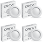 CORVI LED Flat3 6W Round Ceiling Light | Dimmable & Backlit |  White 5700K | Slim Driverless LED Panel with Junction Box | Ideal for False Ceilings & Home Use (Pack of 4)