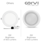 CORVI LED Flat 4 Round 6W Ceiling Panel Light | Slim, Dimmable & Driverless | Warm White 3000K | Backlit for Maximum Output | Ideal for False Ceilings & Home Lighting (Pack of 2)