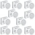 CORVI LED Flat 4 Round 6W Ceiling Panel Light | Slim, Dimmable & Driverless |  White 5700K | Backlit for Maximum Output | Ideal for False Ceilings & Home Lighting (Pack of 10)