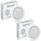 CORVI LED Flat 4 Round 6W Ceiling Panel Light | Slim, Dimmable & Driverless |  White 5700K | Backlit for Maximum Output | Ideal for False Ceilings & Home Lighting (Pack of 2)