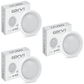 CORVI LED Flat 4 Round 6W Ceiling Panel Light | Slim, Dimmable & Driverless |  White 5700K | Backlit for Maximum Output | Ideal for False Ceilings & Home Lighting (Pack of 3)