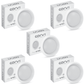 CORVI LED Flat 4 Round 6W Ceiling Panel Light | Slim, Dimmable & Driverless |  White 5700K | Backlit for Maximum Output | Ideal for False Ceilings & Home Lighting (Pack of 5)