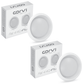 CORVI LED Flat 4 Round 6W Ceiling Panel Light | Slim, Dimmable & Driverless | Warm White 3000K | Backlit for Maximum Output | Ideal for False Ceilings & Home Lighting (Pack of 2)