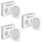 CORVI LED Flat 4Q Square 6W Ceiling Panel Light | Slim, Compact, Dimmable & Driverless | Warm White 3000K | Backlit for Maximum Output | Ideal for False Ceilings & Home Lighting (Pack of 3)