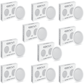 CORVI LED Flat 6 Round 15W False Ceiling Light | Compact, Driverless & Dimmable with Backlit Design | Easy White 4000K for Home & Office (Pack of 10)
