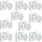 CORVI LED Flat 6 Round 15W False Ceiling Light | Compact, Driverless & Dimmable with Backlit Design |  White 5700K for Home & Office (Pack of 10)