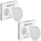 CORVI LED Flat 6 Round 15W False Ceiling Light | Compact, Driverless & Dimmable with Backlit Design | Easy White 4000K for Home & Office (Pack of 2)