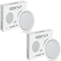 CORVI LED Flat 6 Round 15W False Ceiling Light | Compact, Driverless & Dimmable with Backlit Design |  White 5700K for Home & Office (Pack of 2)