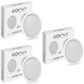 CORVI LED Flat 6 Round 15W False Ceiling Light | Compact, Driverless & Dimmable with Backlit Design |  White 5700K for Home & Office (Pack of 3)