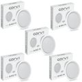 CORVI LED Flat 6 Round 15W False Ceiling Light | Compact, Driverless & Dimmable with Backlit Design |  White 5700K for Home & Office (Pack of 5)
