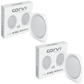 CORVI LED Flat 6Q Square 15W False Ceiling Panel Light | Slim, Compact, Driverless & Dimmable | Backlit for Maximum Output | Warm White 3000K (Pack of 2)