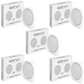 CORVI LED Flat 6Q Square 15W False Ceiling Panel Light | Slim, Compact, Driverless & Dimmable | Backlit for Maximum Output | Warm White 3000K (Pack of 5)