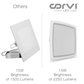 CORVI LED Flat 6S Square 15W | Driverless, Dimmable & Slim Panel Light | Backlit Design for Maximum Brightness | Easy White 4000K for False Ceilings (Pack of 5)