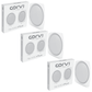 CORVI LED Flat 8Q Square 20W | Compact & Driverless False Ceiling Light | Dimmable with Backlit Technology for Maximum Output | Warm White 3000K (Pack of 3)