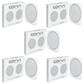 CORVI LED Flat 8Q Square 20W | Compact & Driverless False Ceiling Light | Dimmable with Backlit Technology for Maximum Output | Easy White 4000K (Pack of 5)