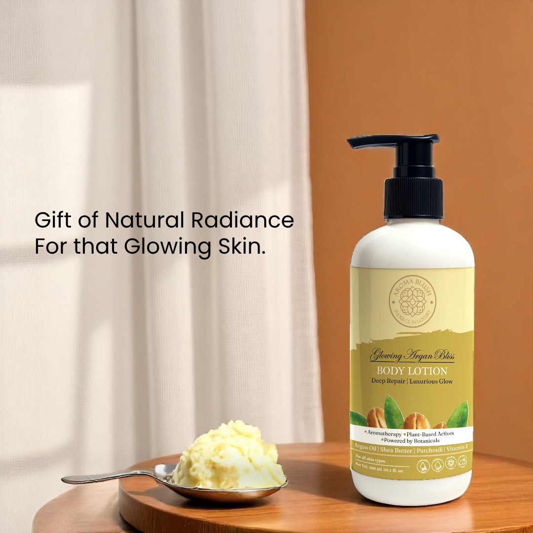 AROMA BLUSH  Glowing Argan Bliss body lotion 300ML
