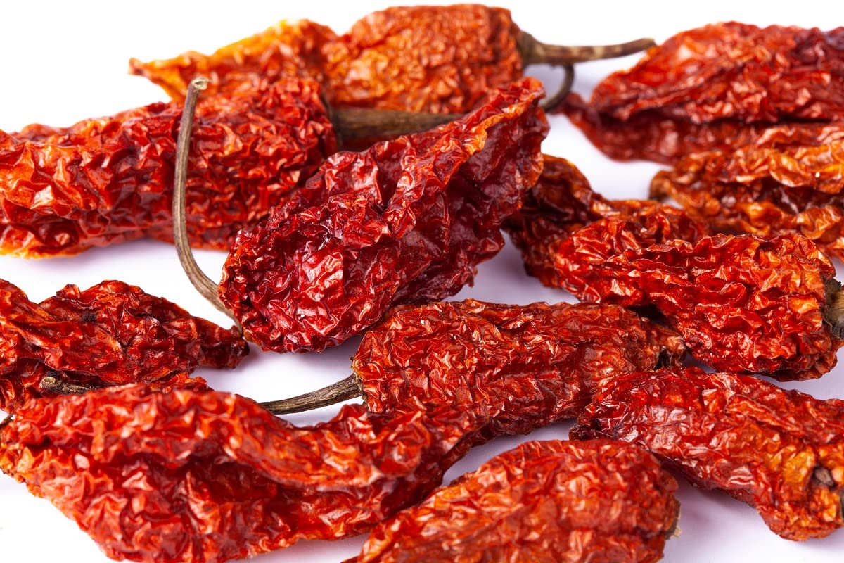 Future Foods Premium Ghost Pepper | Bhut Jolokia/Raja Mircha/Raja Chilli | Ideal for Making Hot Sauces | Hottest Pepper in the World | 100000 SHU | 50g