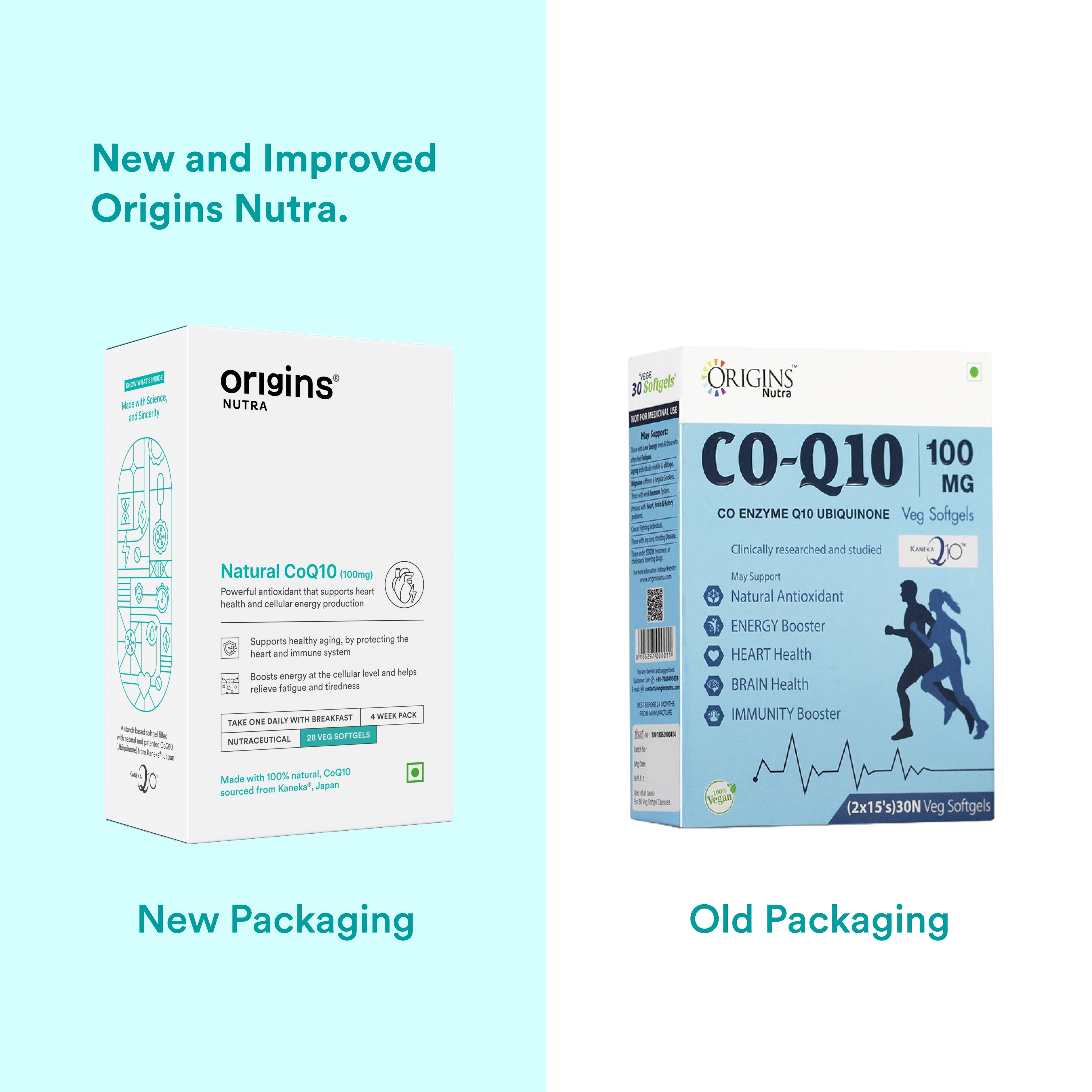 Origins Nutra Natural’s CoQ-10 (100mg) | Boost Energy & Stamina, Supports Heart Health, Relieves Migraine | CoQ 10 | GMP Certified | For Men & Women | 28 Veg Soft Gels Pack of 3