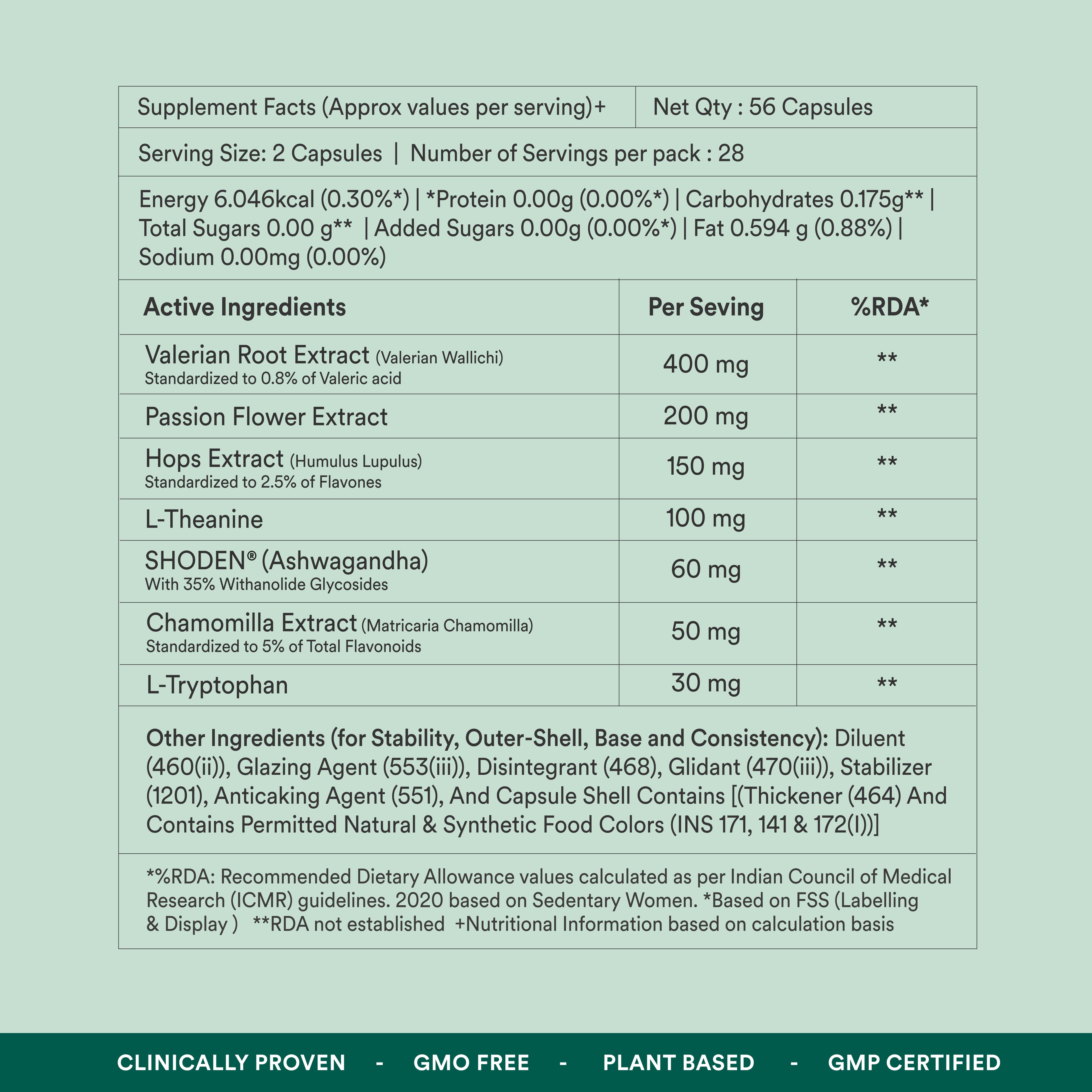 Origins Nutra Stress-Sleep Aid Capsules| Melatonin Free| Non-Habit forming| Calmer mind & Restfull sleep| GMP Certified |Non-GMO |For Men & Women| 56 Capsules| Pack of 3