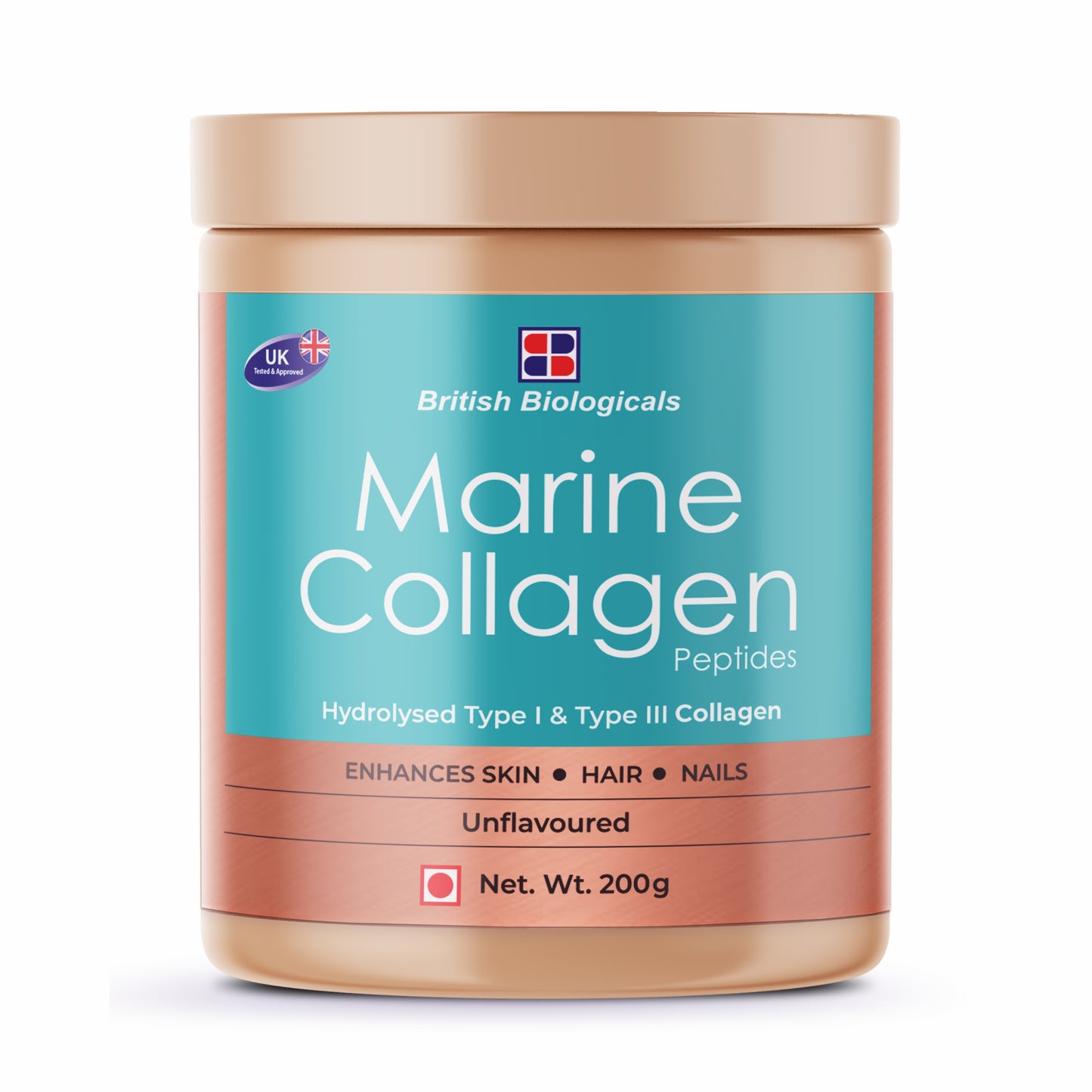 Marine Collagen Supplements for Women & Men, 200g | Supports Glowing Skin | Naturl Moisturiser | Supports healthy Nails, Hair & Skin | - Supports Damaged Skin | 200g | Unflavoured - British Biologicals