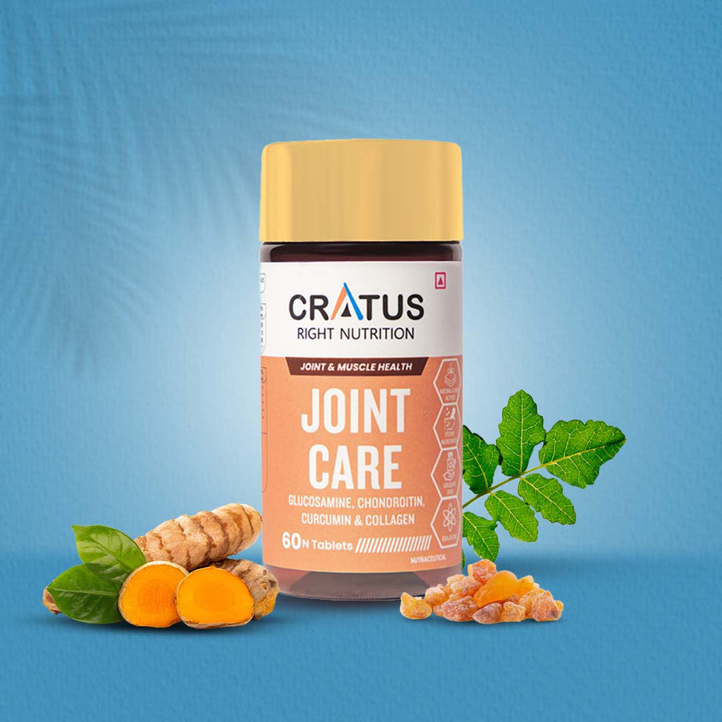 Cratus Right Nutrition Advanced Joint Care Tablets with Glucosamine, Chondroitin and Curcumin | Total Support for Joint, Cartilage and Muscle Health | Enhances Flexibility, Reduces Pain | 300 Tablets (Pack of 5)