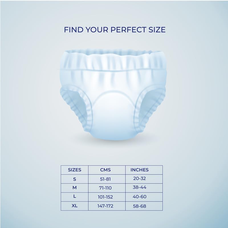 Medisuperdry Adult Diaper Pants | Small (S) |Waist 51-81 cm (20-32 inches) |High Absorbency -10 Hrs |Rash-Free |Leakproof |Breathable |Odourless |Elastic Waist |For Men & Women | 20 Units, Pack of 2