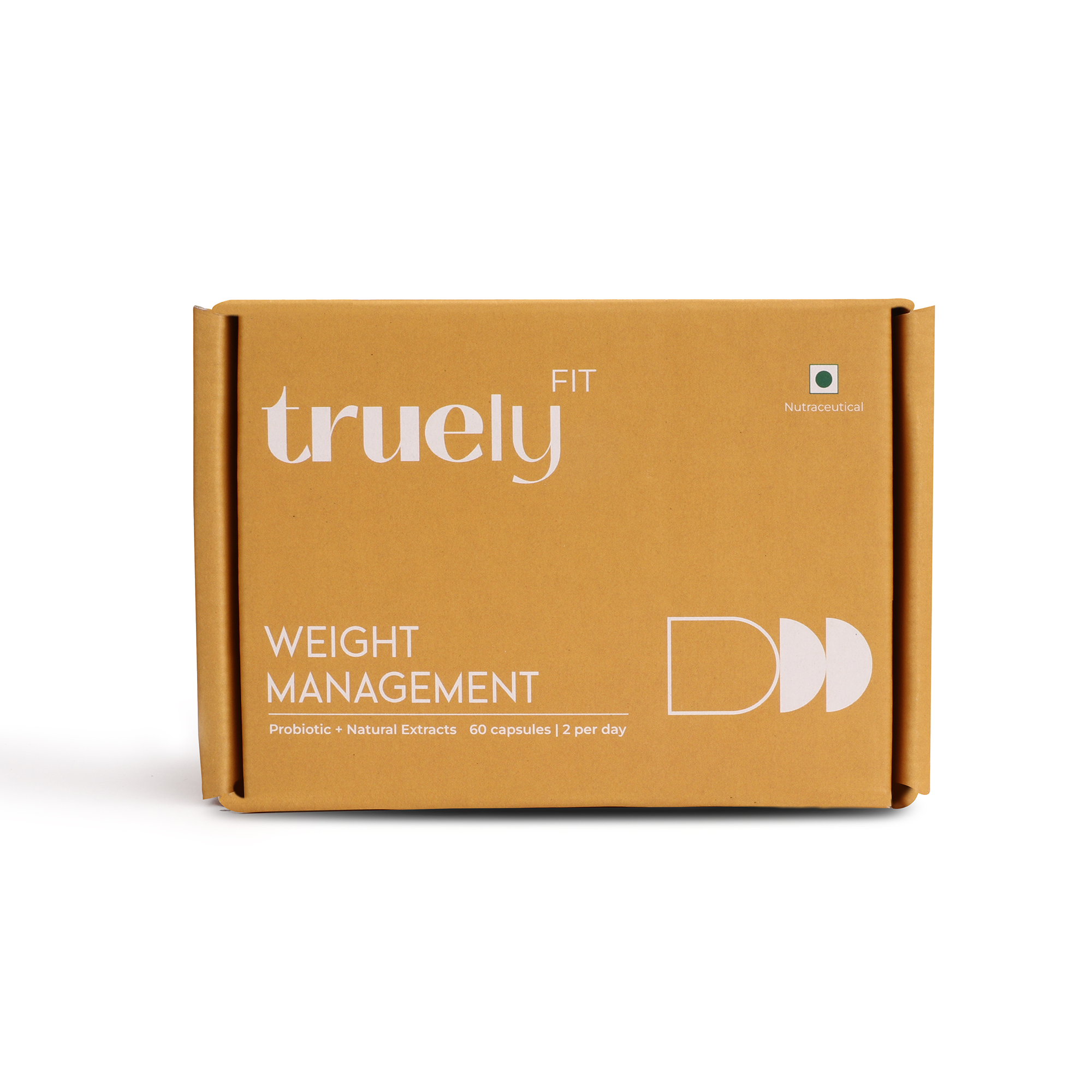 Truely Fit Probiotic Weight Management - 60 Veggie Capsules - Improve Digestion, Curbs Cravings, and Balances Blood Sugar - No Side Effects - Gluten Free - No Artificial Flavors - Vegan (Pack of 1)