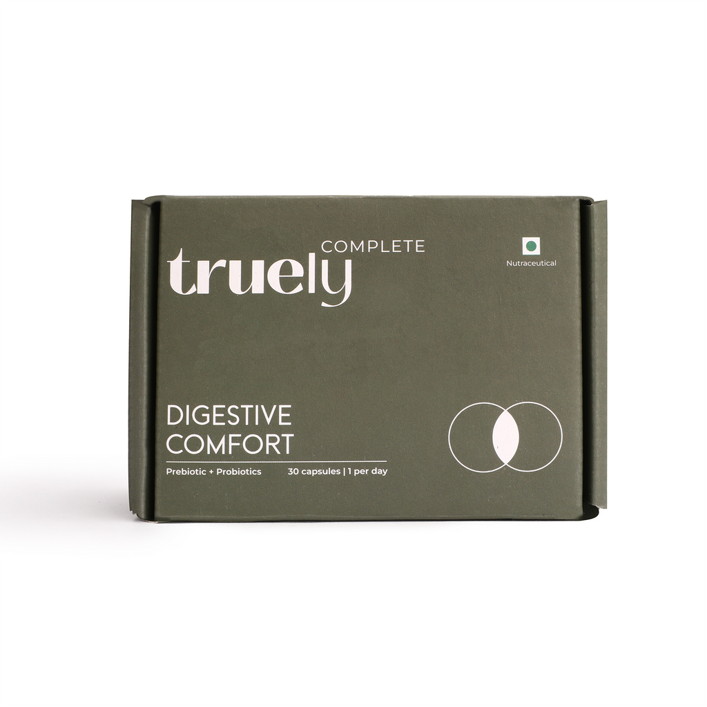 Truely Health Clinically Tested Complete Pre + Probiotic for Men & Women with 7 Vital Strains & Prebiotics for Focus, Skin, Digestion & Immunity | No Artificial Flavors | Vegan (Pack Of 3(90 Capsules)