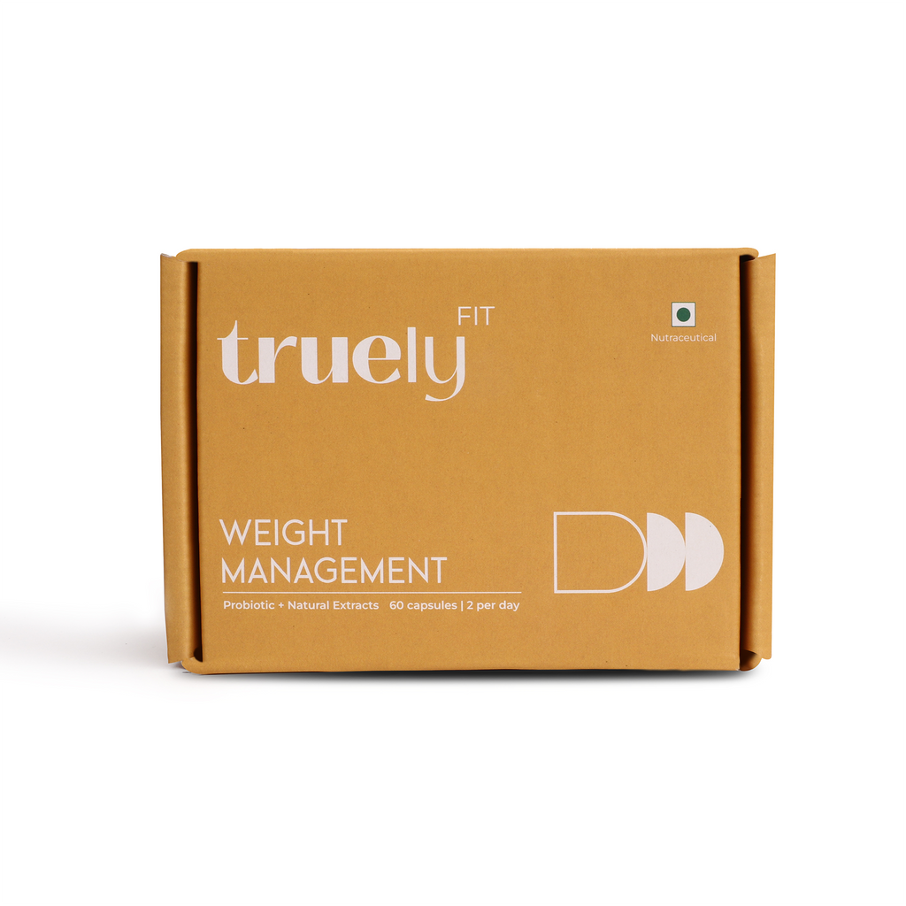 Truely Fit Probiotic Weight Management - 60 Veggie Capsules - Improve Digestion, Curbs Cravings, and Balances Blood Sugar - No Side Effects - Gluten Free - No Artificial Flavors - Vegan (Pack of 2)
