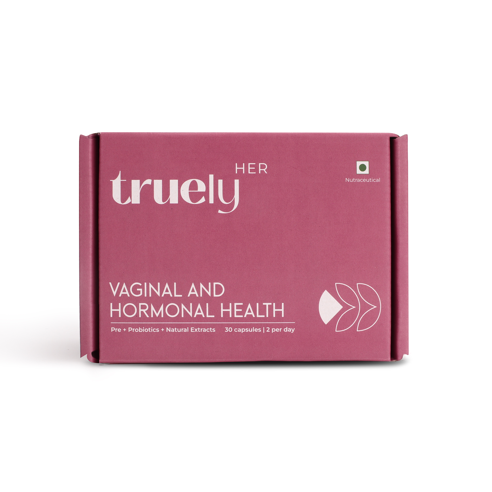 Truely Her Tested Pre & Probiotic Veggie Capsules for Women | Helps in Hormone Balance, PMS Relief, Reduce UTIs & PCOS Support | Helps to Manage Irregular Periods | Vegan | 90 Capsules (Pack of 3)