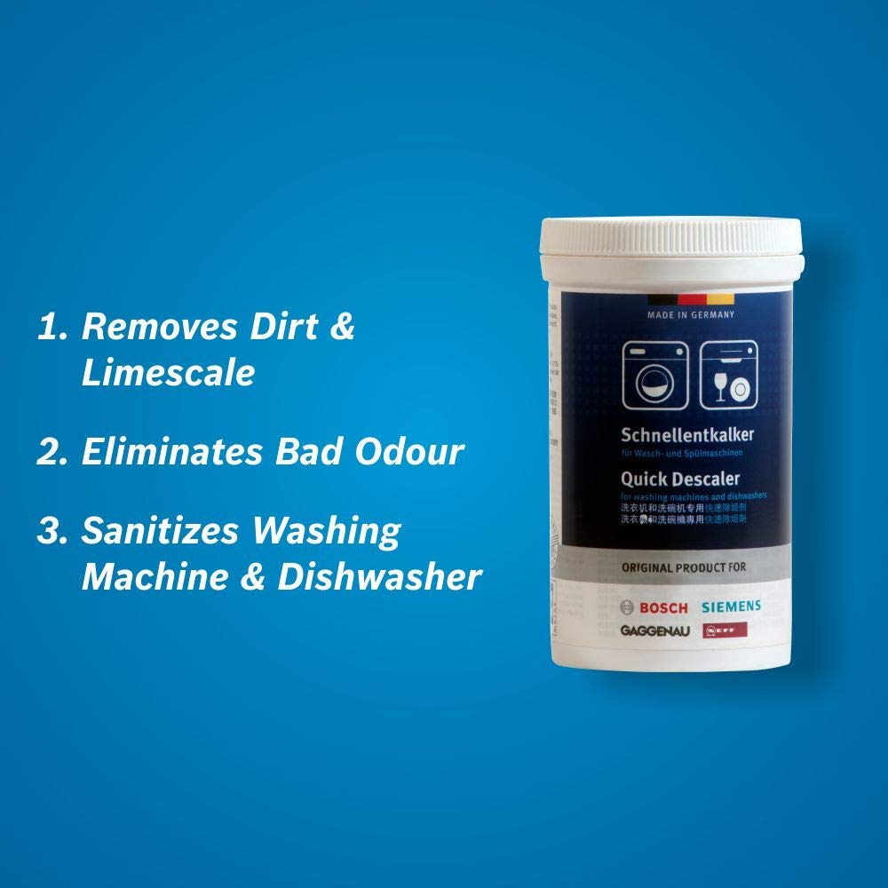 Bosch Siemens Quick Descaler for Appliances - 250 g and Bosch Dishwasher Tablets (25 Tablets) 500gm, Combo Pack of 2