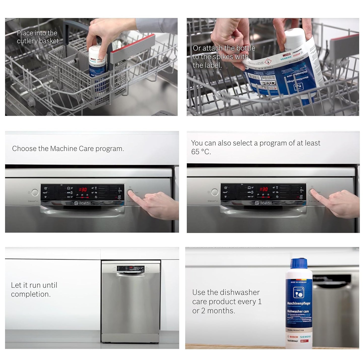 Bosch Siemens Dishwasher Care (Recommended for removing fats, oils and lime scale)