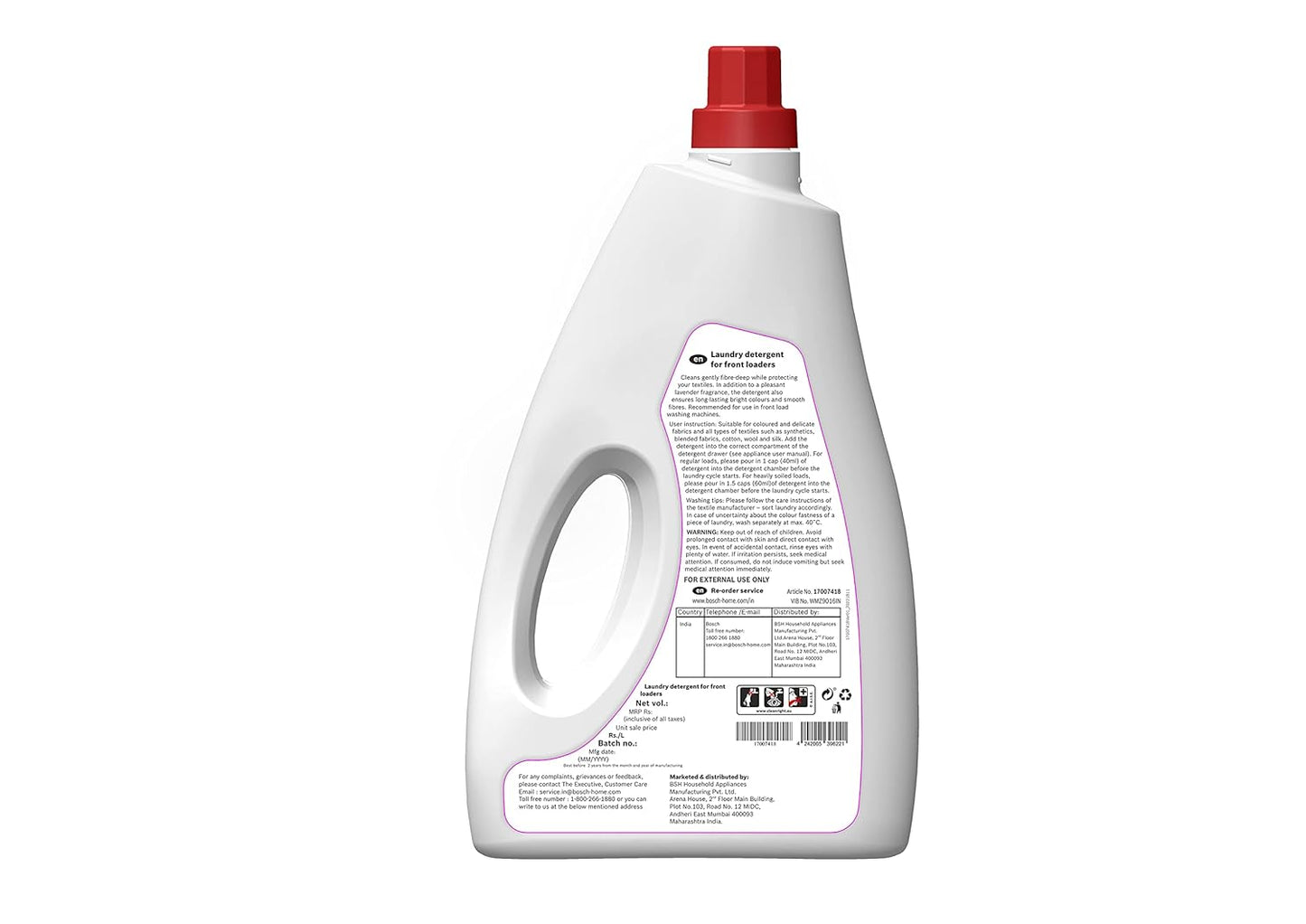 Bosch Front Load Washing Machine Liquid Detergent - 1.8 L