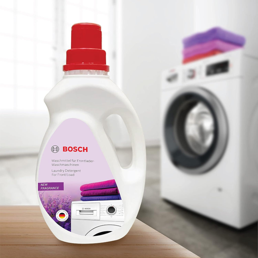 Bosch Liquid Descaler for Washing Machine – 200ml and Bosch Front Load Laundry Detergent Lavender Fragrance - 1 L, Combo Pack of 2