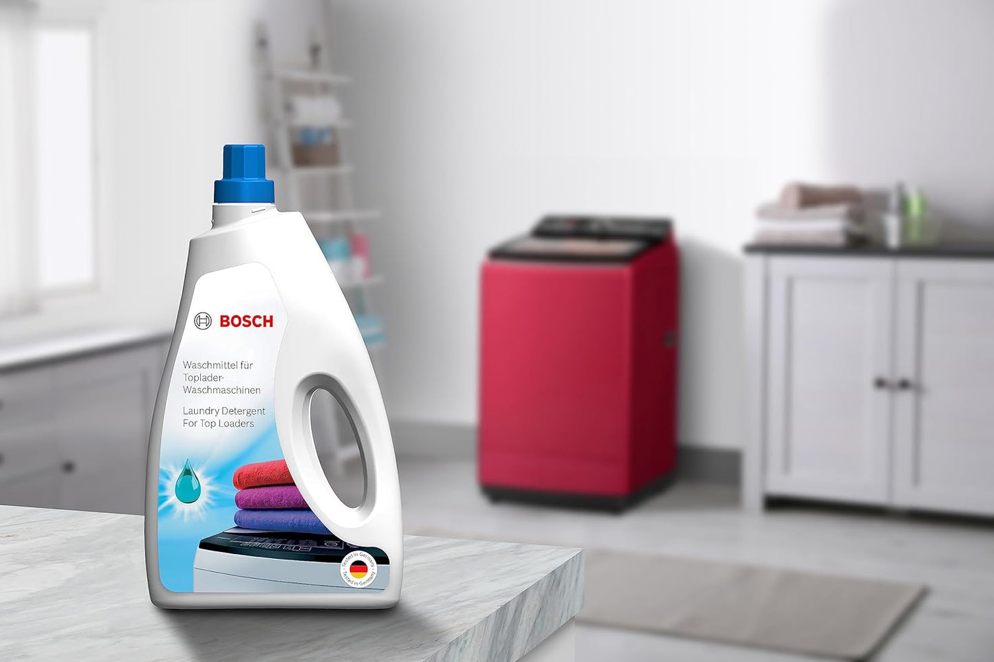 Bosch Top Load Washing Machine Liquid Detergent - 1.8 L and Bosch Liquid Descaler for Washing Machine – 200ml, Combo Pack of 2