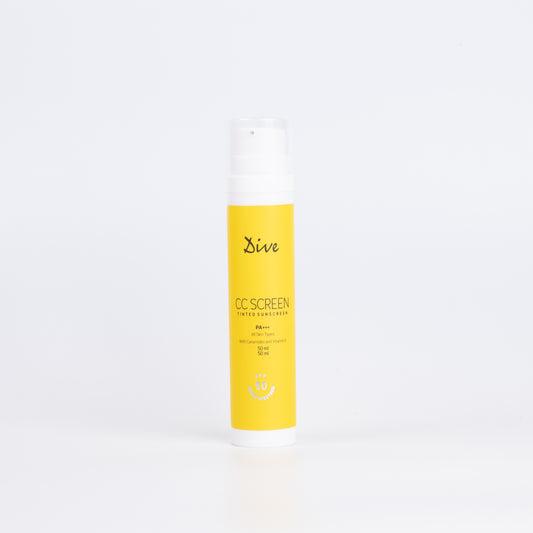 DIVE CC SCREEN TINTED SUNSCREEN SPF 50, PA+++ FOR ALL SKIN TYPES