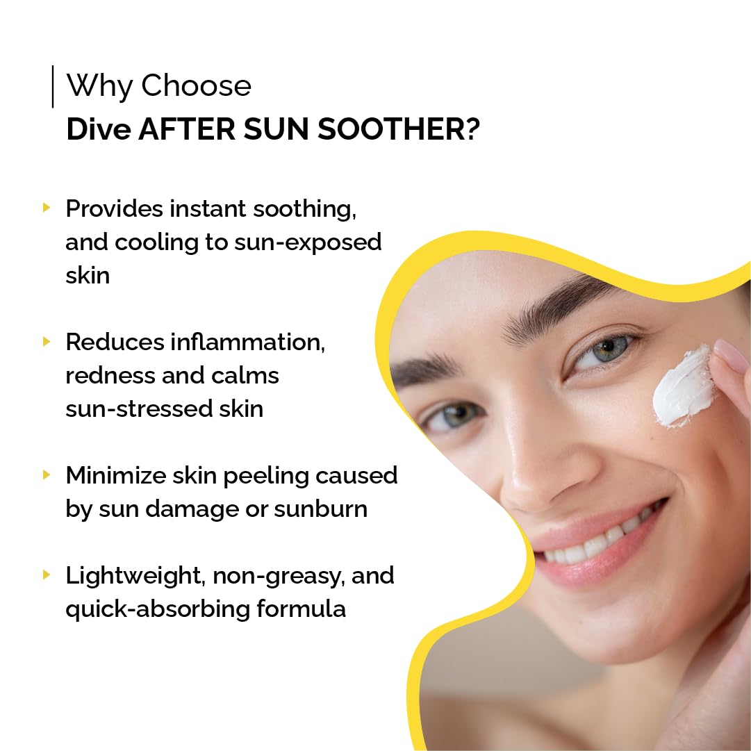 DIVE AFTER SUN SOOTHER | Non-Greasy, Triple Hydration and Nourishment | Sun-Damage Repair | Soothing Aromatherapy | Calming and Comforting