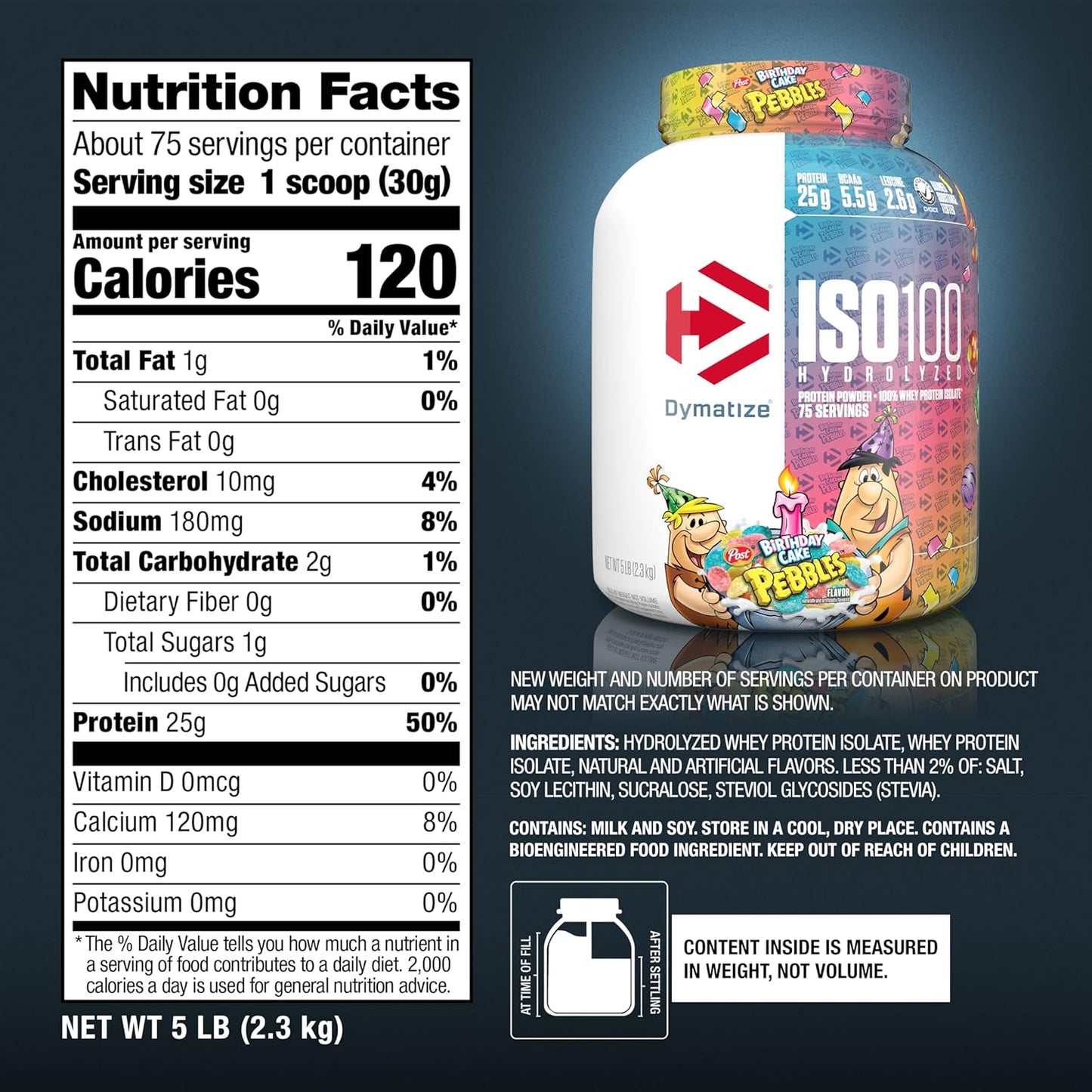 Dymatize Nutrition ISO 100 - 5 Lbs (Birthday Cake)