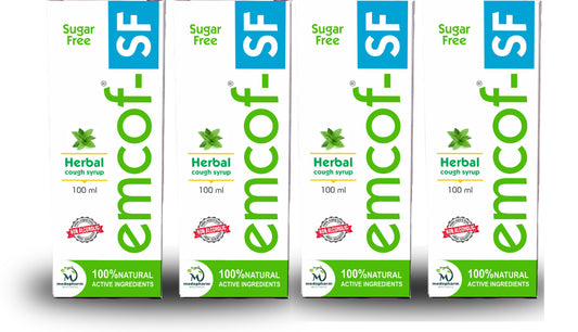 Medopharm Wellness Emcof Sugarfree cough syrup 100ml (Pack Of 4)