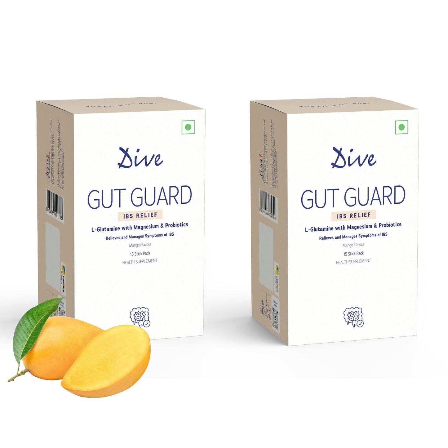 Dive Gut Guard IBS Relief For Constipation Relief & Irritable Bowel Syndrome Supports Digestive Health Prevent Loose Stools, Diarrhoea, Upset Stomach , relieving abdominal pain, bloating Bifidobacterium Probiotics 6.5 Billion CFU Strains (30 Days Pack)