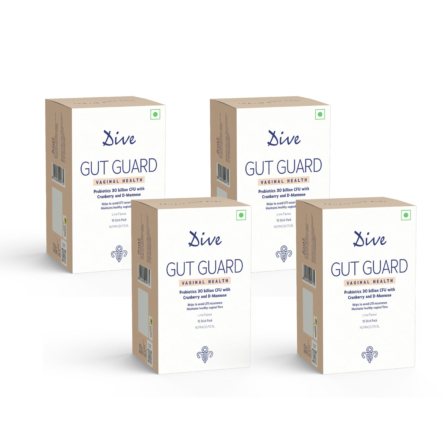 DIVE Gut Guard Vaginal Health Wellness | Reduce Inflammation & Vaginal Discharge | Improves Overall Vaginal Immunity | (60 Days Pack)