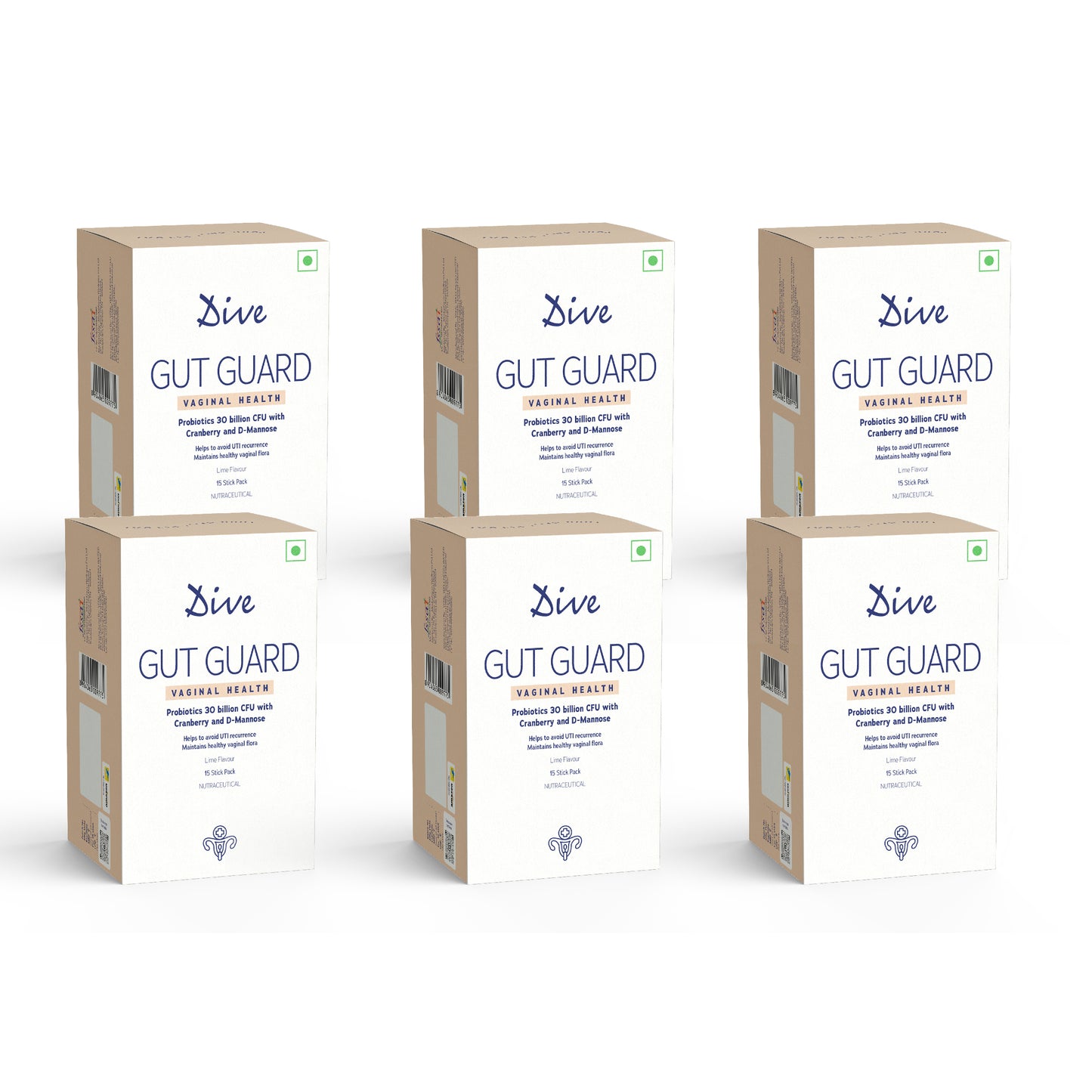 DIVE Gut Guard Vaginal Health Wellness | Reduce Inflammation & Vaginal Discharge | Improves Overall Vaginal Immunity | (90 Days Pack)