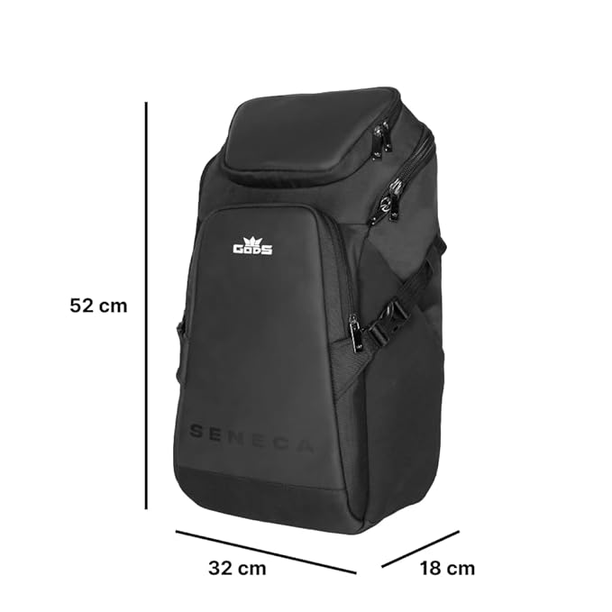 GODS Seneca 15.6 Inch Polyester Laptop Tech Backpack(28 Ltrs, Black)
