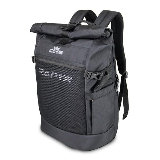 GODS Raptr Roll Top 15.6 inch Polyester Laptop Tech Backpack(30 Ltrs, Black)