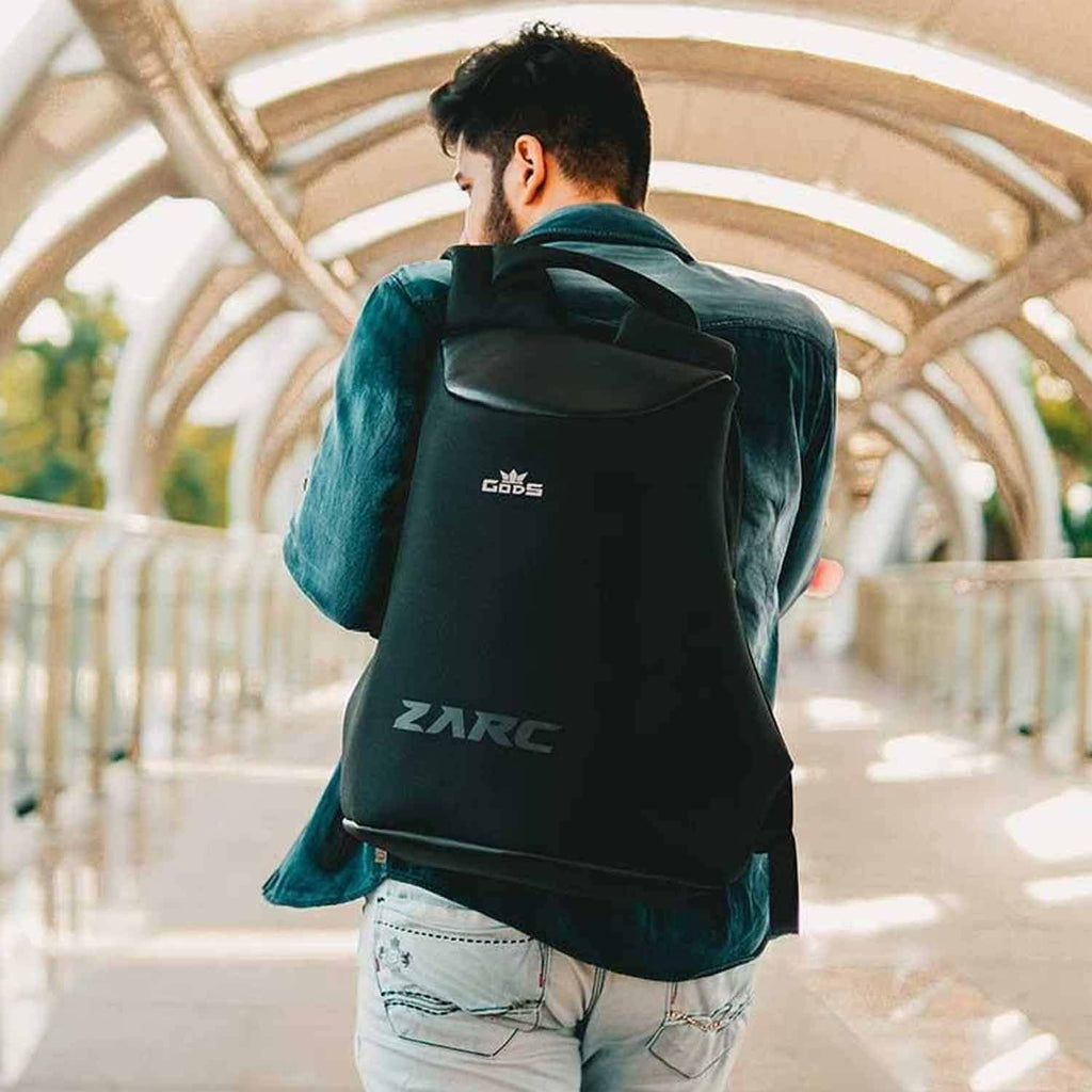 GODS Zarc Anti Theft 15.6 inch Polyester Laptop Tech Backpack(22 Ltrs, Melange)
