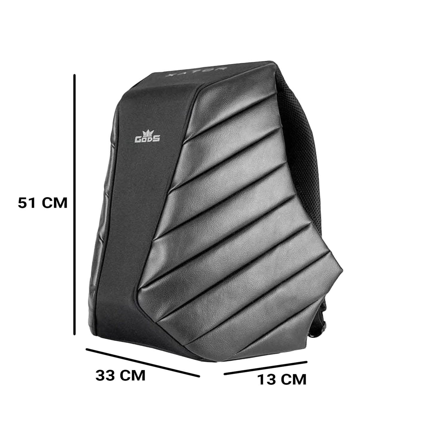 GODS Xator Anti Theft 15.6 inch Polyester Laptop Tech Backpack(25 Ltrs, Black)
