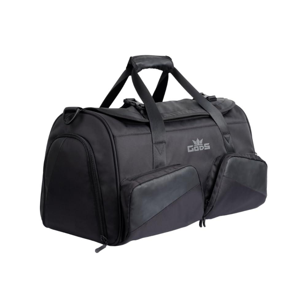 GODS Capo Travel and Gym Duffel Bag with Dedicated Shoe Compartment(40 Ltrs, Black)