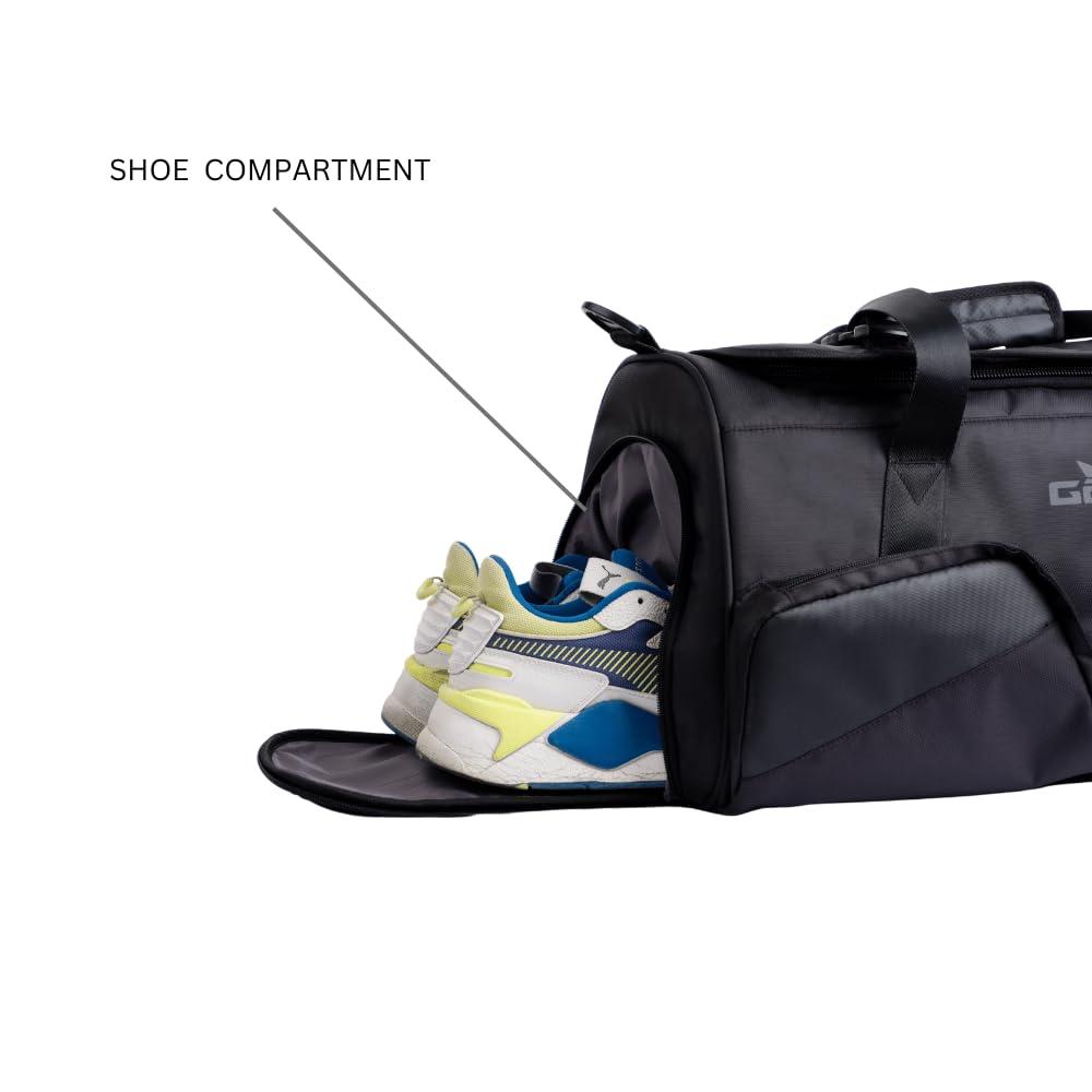 GODS Capo Travel and Gym Duffel Bag with Dedicated Shoe Compartment(40 Ltrs, Black)